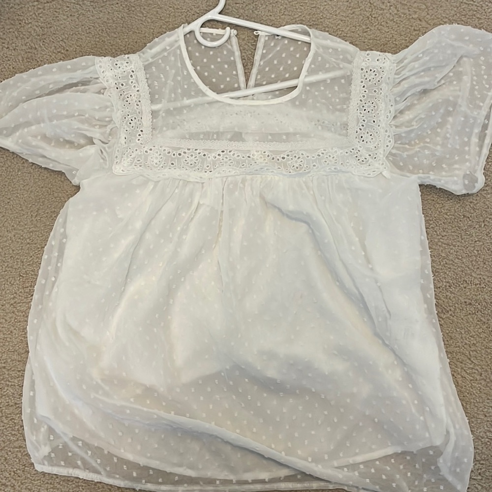 Swiss dotted blouse new without tags